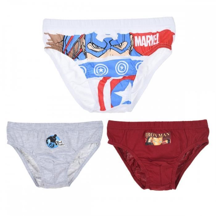 4//5 Ans Lot de 3 Culottes garçon Avengers Pack de 3 Slips