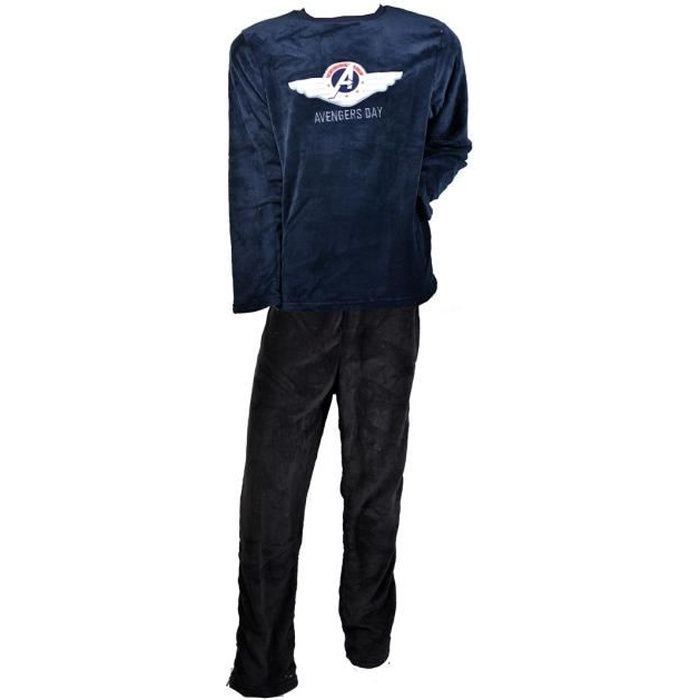 Pyjama Homme SUPERHEROS HU3512 Polaire AVENGERS Marine Hu3512