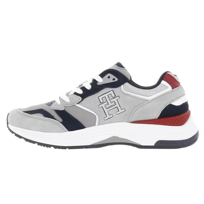 Sneakers basses en cuir - Tommy Hilfiger - Homme Marron