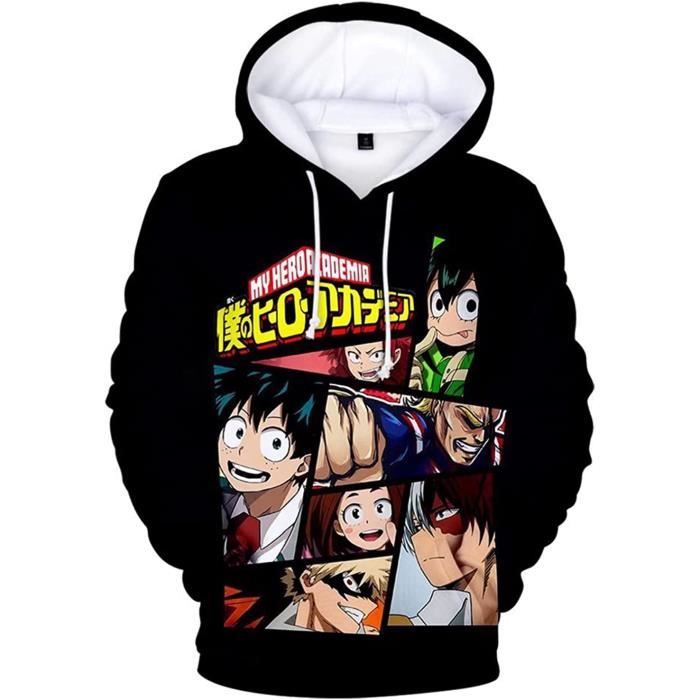 Sweat à Capuche Anime Trèfle Noir - Asta & Yuno - Design Manga - Cadeau Fan