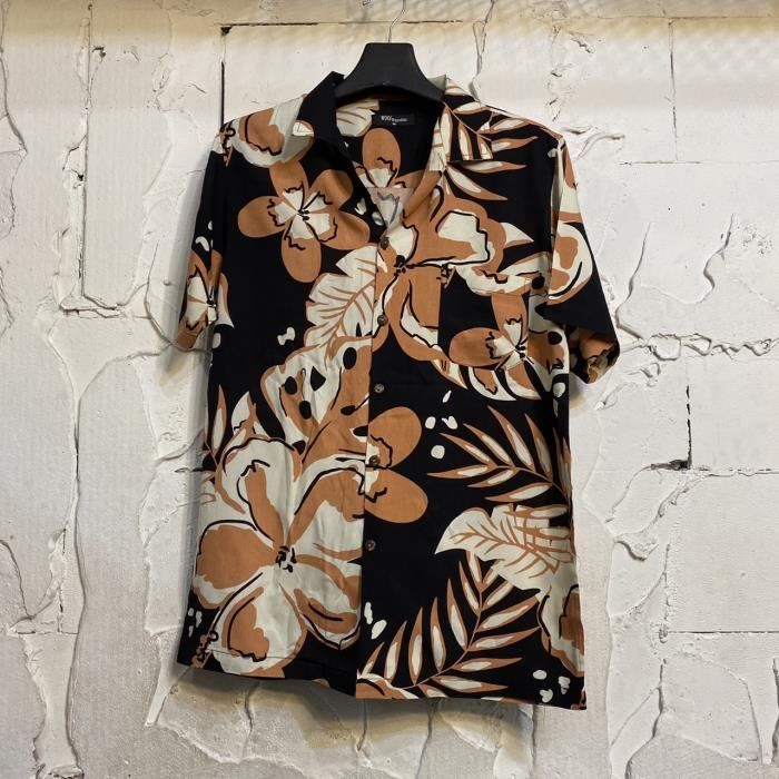 Chemise hawaienne noire fleurs GL BOUTIK NOIR Cdiscount Pr t