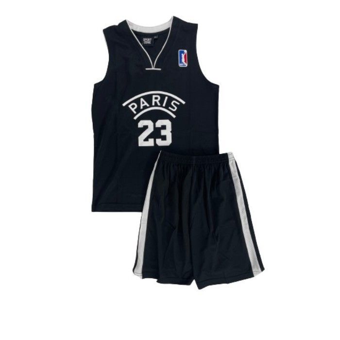 Ensemble basket junior - SPORT ZONE - PARIS - Noir - 12 ans - 100% polyester