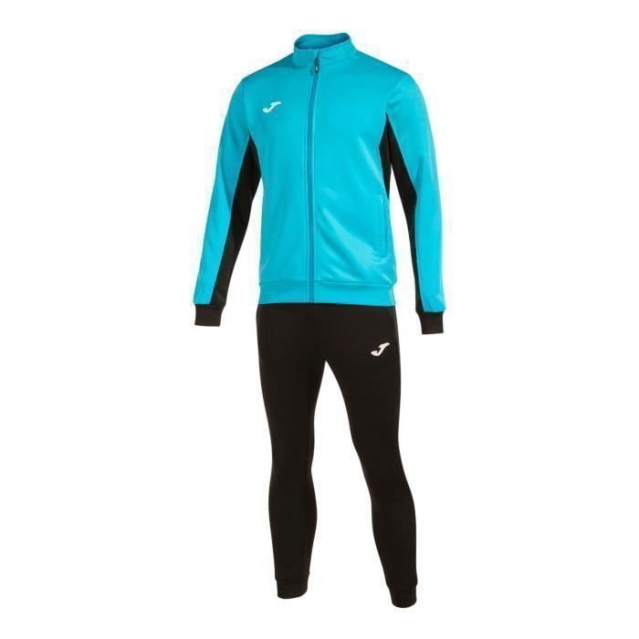 Joma Survêtement enfant Derby Football noir/turquoise – 11/12 ans (veste zippée + pantalon)