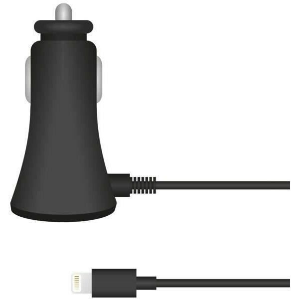 MUVIT Chargeur Voiture 2.4A Lightning 1.2 m - Noir