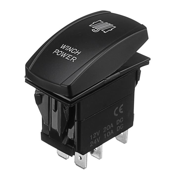5 Interrupteurs à Bascule LED 12V 35A - Voiture Moto Lumière Brouillard - 4 Pins ON/OFF