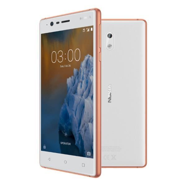 Vente T&eacute;l&eacute;phone portable Nokia 3 Blanco Cobre Dual SIM pas cher