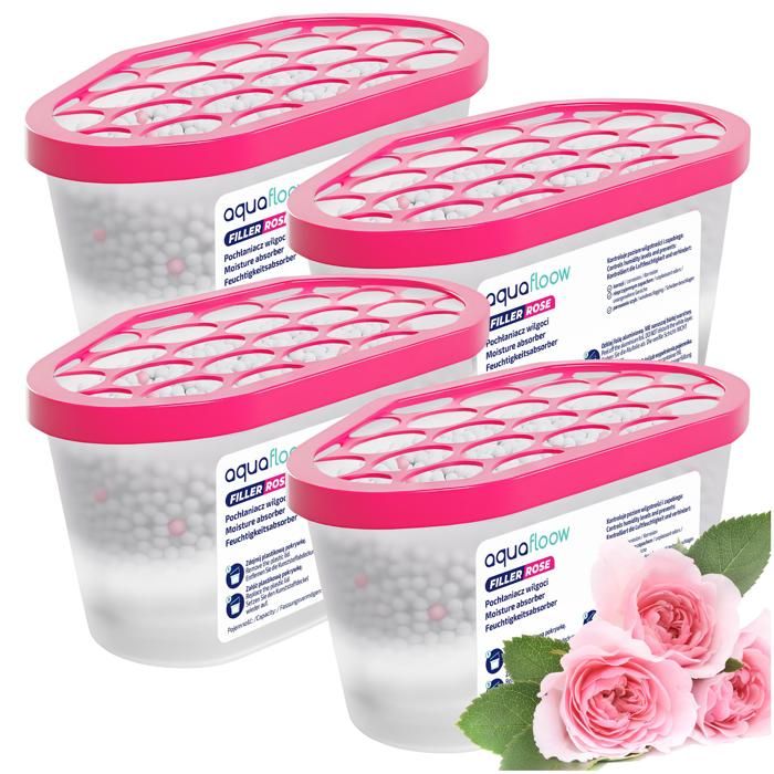 Verres à Boire Aquafloow 500ml Avec Housse Silicone - 4 Pièces, Couvercle Bambou, Pailles Incluses