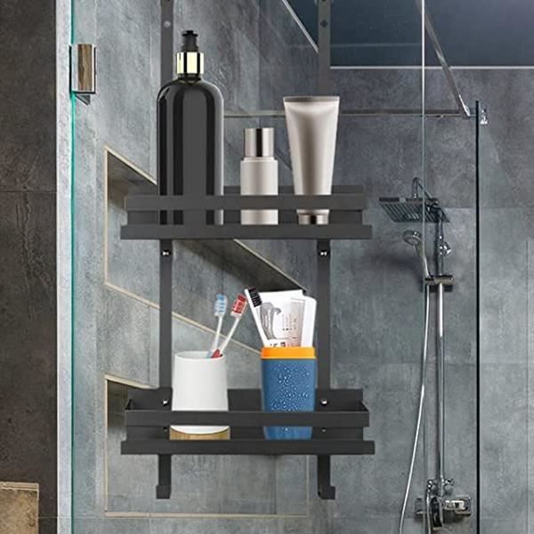 Étagère Douche à Suspendre - OHMG - HSTURYZ - Noir - Acier inoxydable - Contemporain