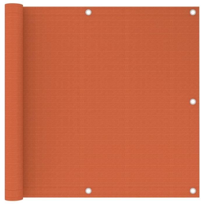 Pare-vue Balcon Opaque 440x71cm - Polyester Résistant - Avec Cordons - Gris Clair Ou Beige