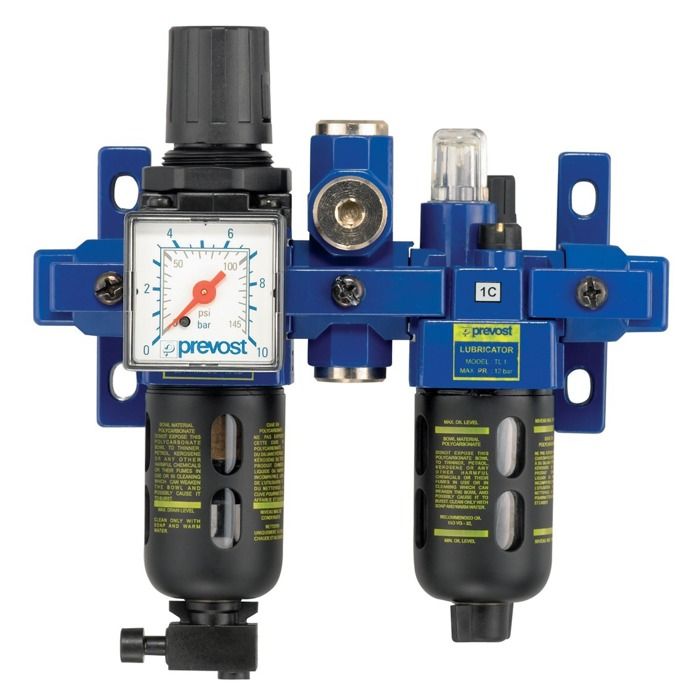 Filtre mano-régulateur pneumatique - PREVOST - ALTO 1 TB SME1 - 2 blocs manomètre - Débit 500 l/min - Filtration 25 µm