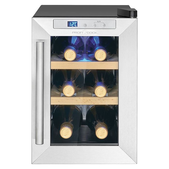 Cave à vin avec porte vitrée et écran LED 17L Proficook PCWK1231 Cdiscount Electroménager