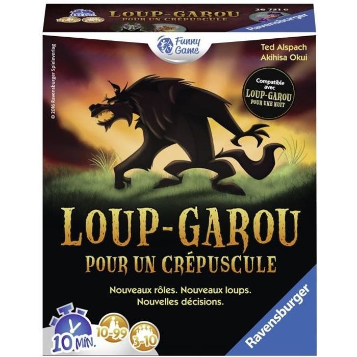 Loup-Garou pour un Crépuscule - Ravensburger - Jeu d'ambiance Enfants et Adultes - Jeu de rôle - 3 à 10 joueurs dès 10 ans