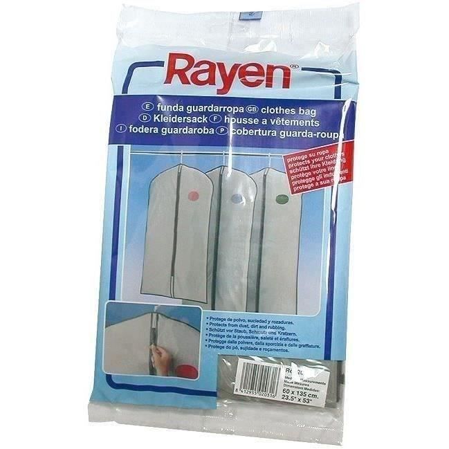 Housse pour vêtement - 60x135 cm - gris