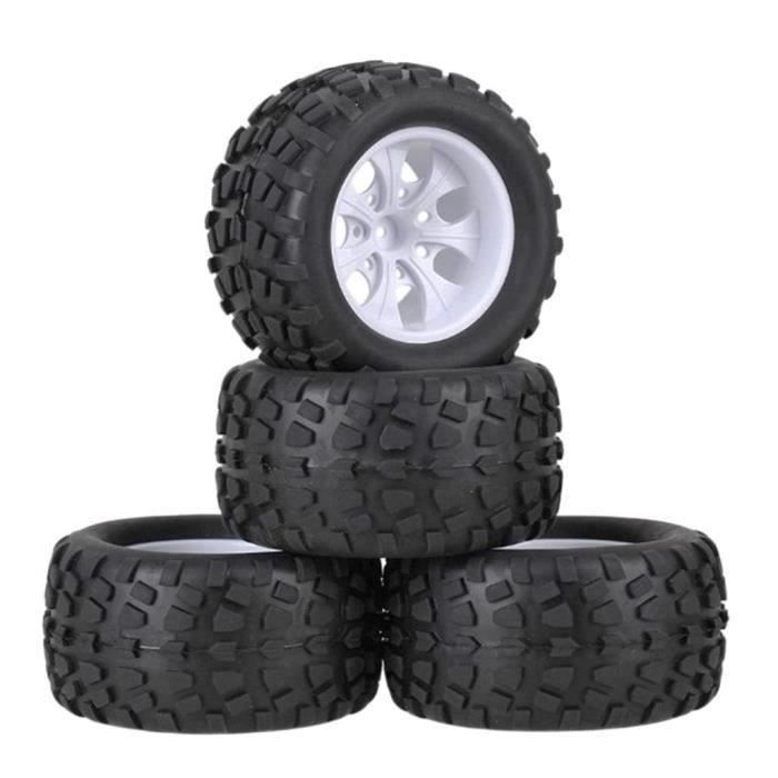 Pneus RC Tout-terrain - 4 Pièces De 70 Mm Pour Voitures 1/10, Compatible TT01, TT02, LC Racing