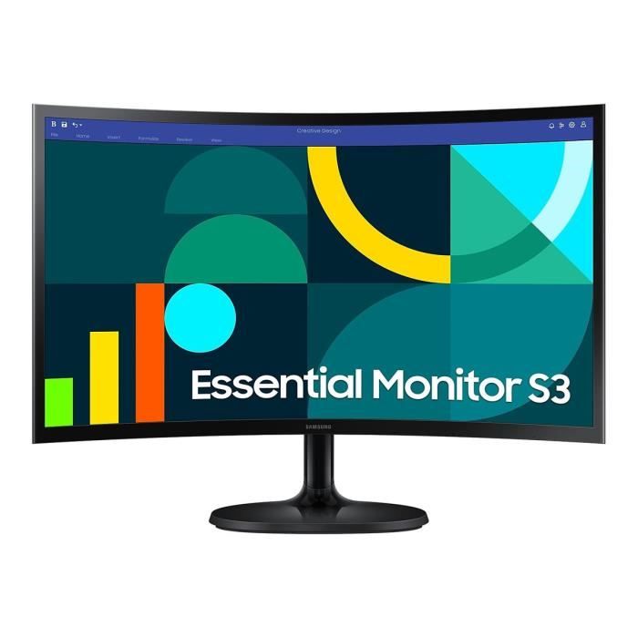 – Samsung – Samsung S24D362GAU – S36GD Series – écran LED – incurvé – 24 – 1920 x 1080 Full HD (1080p) 100 Hz – VA – 250 cd/m²