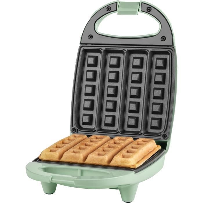 Jocca Gaufrier Compact Rose 500W - Plaques Antiadhésives, Gaufres Prêtes En 2-3 Minutes