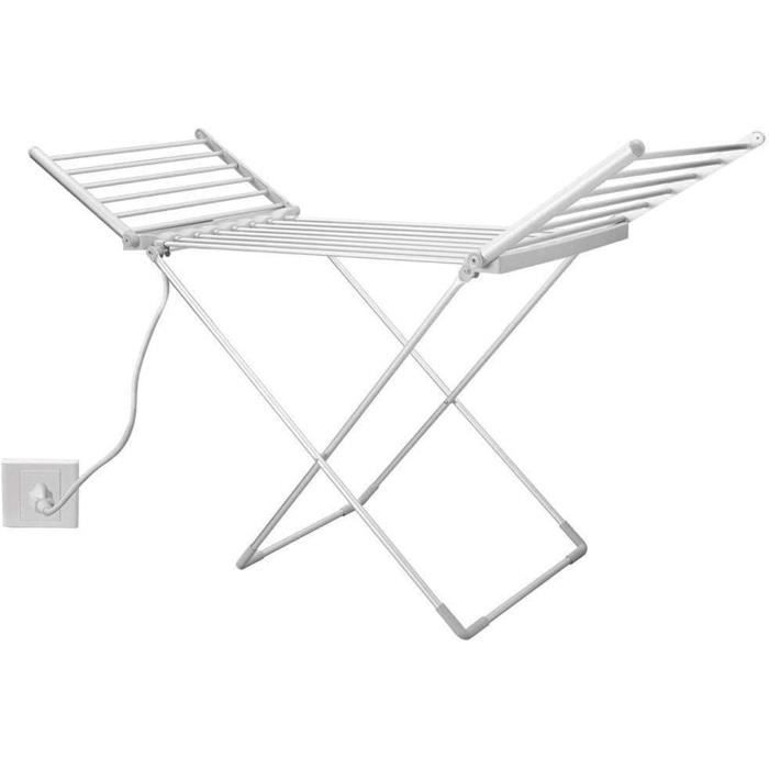Séchoir À Linge Chauffant Électrique À Ailes De 18 Barres, Séchoir