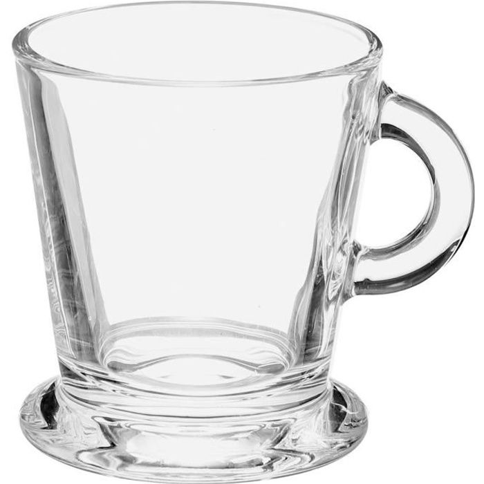 Tasse en verre transparent - lot de 6 LOT DE 6 TASSES À EXPRESSO