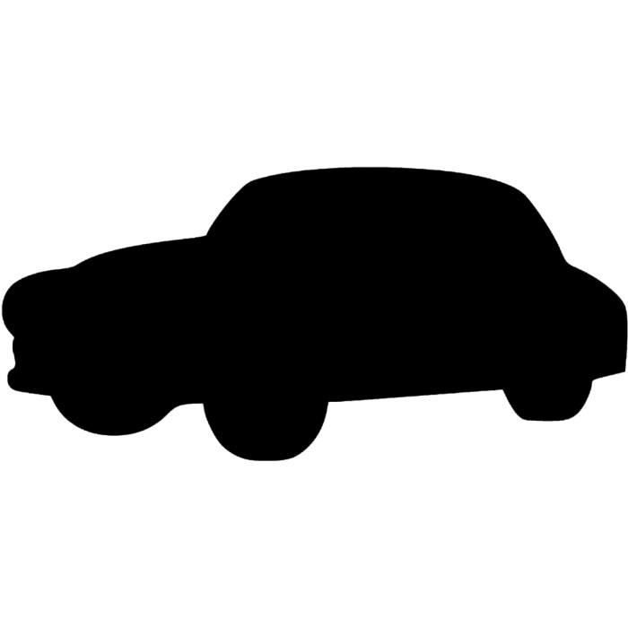 Silhouette Voiture ardoise - Feutre-craie inclus et kit velcro pour accrochage mural - 30x50cm