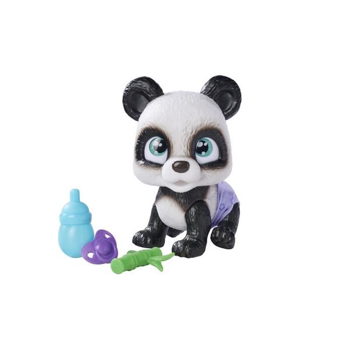 Smoby Pamper Petz Panda à adopter 4 accessoires Articulé Bois et fais pipi Certificat d'adoption Dès