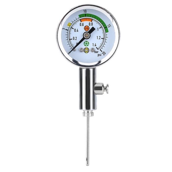 Manomètre Précis Pour Balles De Sport – Football, Basket, Volley – 0-20 PSI