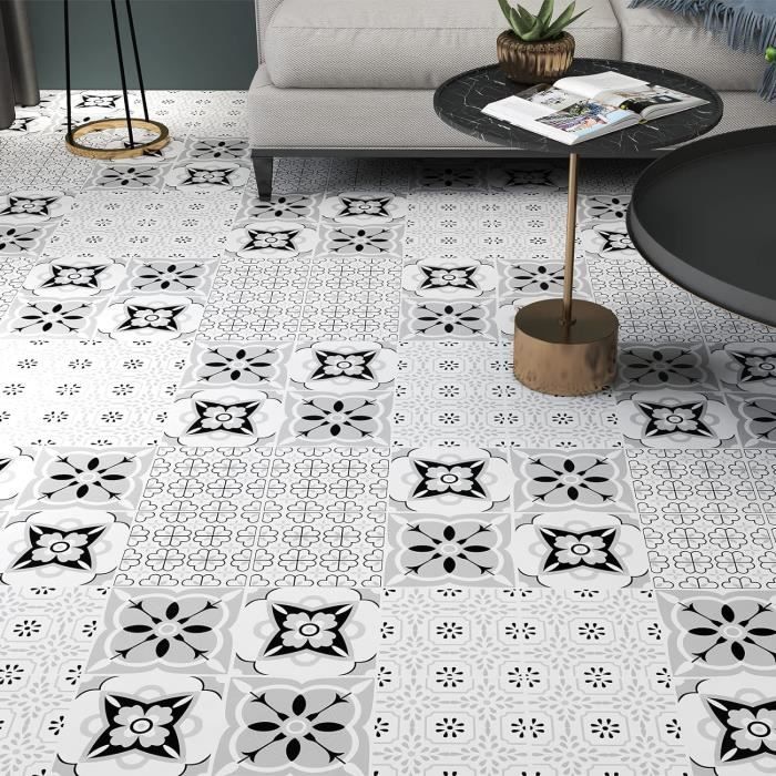 Livelynine Carrelage Adhésif Marbre Gris Clair 30x30 Cm – Lot De 4 Dalles PVC Imperméables, Effet Marbre Blanc Élégant Pour Cuisine & Salle De Bain