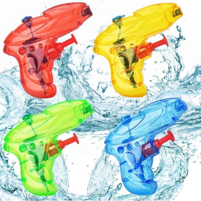Pistolets à Eau Enfants - Lot De 2 - Mini Pistolets à Eau Plastique - Pour Piscine, Plage, Jardin
