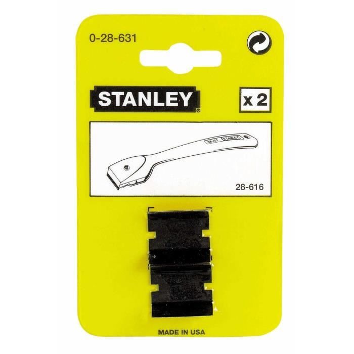 STANLEY 2 lames de racloirs 25mm