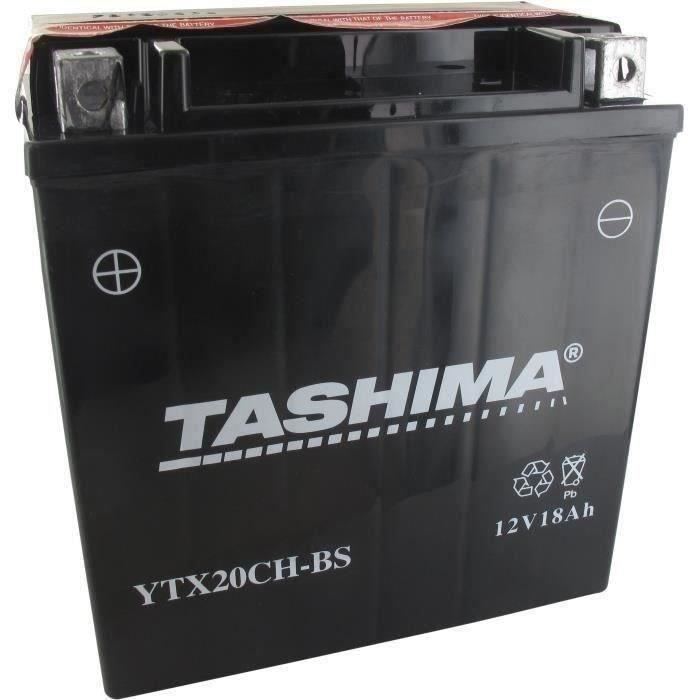 Batterie plomb étanche TASHIMA YTX20CHBS sans entretien 12 Volts 18A (livrée avec acide séparé)