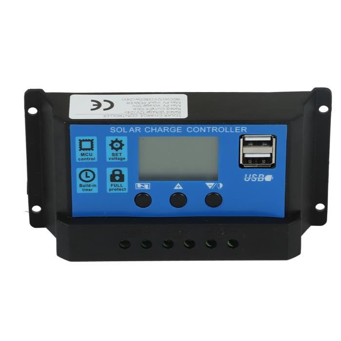 Kit Panneau Solaire 400W 12V - Avec Onduleur, Panneau 18W, Contrôleur 30A - Pour Camping-car, Van, Cabane - Affichage LCD