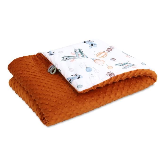 Couverture Poussette Bébé Hiver avec Minky 75x100 cm - Couverture ...