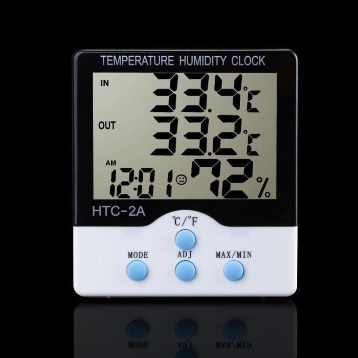 ORIA Thermo-Hygromètre Digital Station Météo avec Sans Fil Émetteur  Détecteur Température Humidité Intérieur/Extérieur
