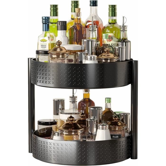 Étagère De Rangement Rotative 360° RL001H - Organisateur Outils, Composants Électroniques, Cosmétique