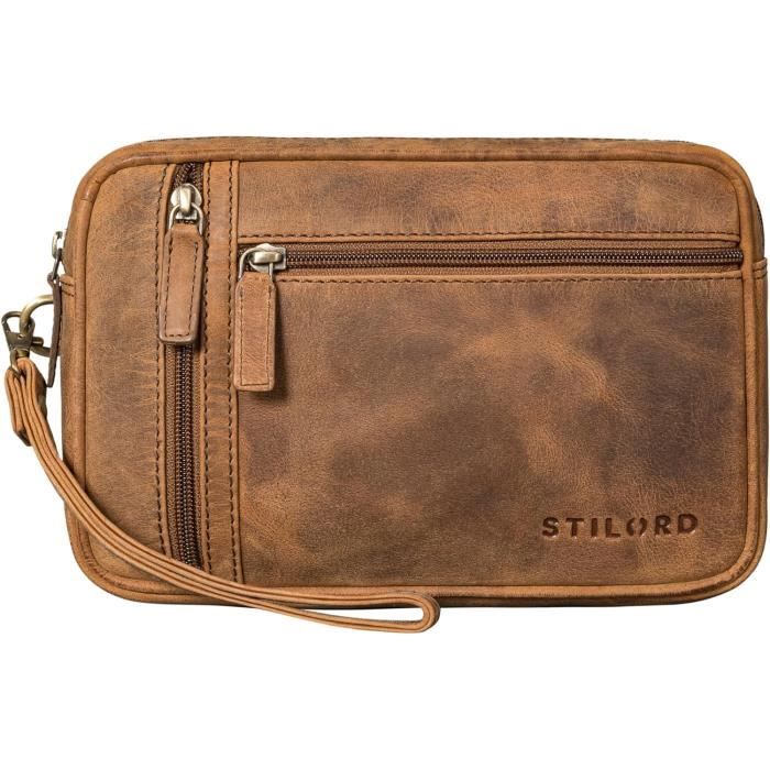 Petite Sacoche Bandoulière Cuir Homme STILORD Omar - Compatible Tablette 8.4"
