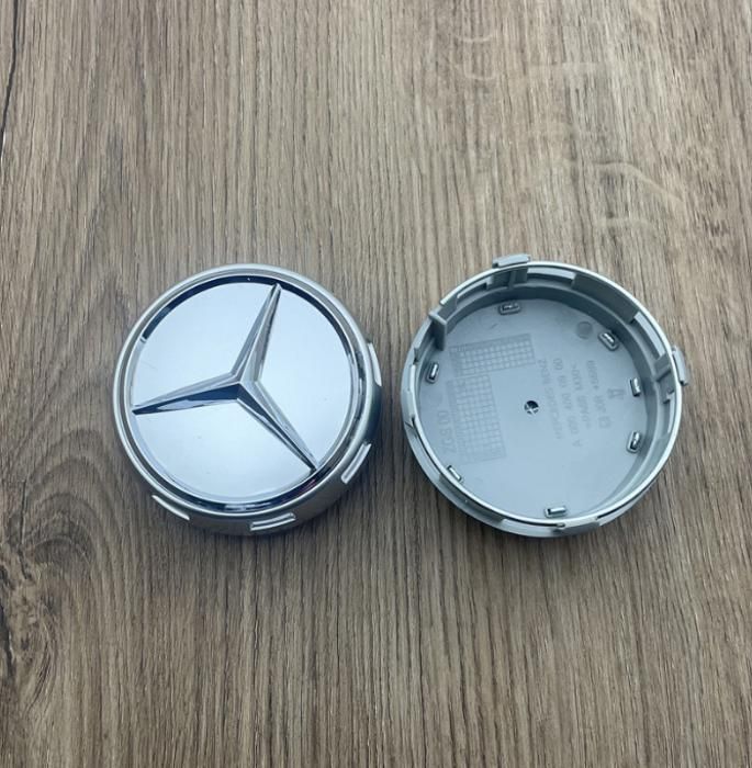 Cache-moyeux 75 Mm Pour Mercedes (lot De 4) - En ABS Noir, Protection De Jante, Diamètre Intérieur 69 Mm