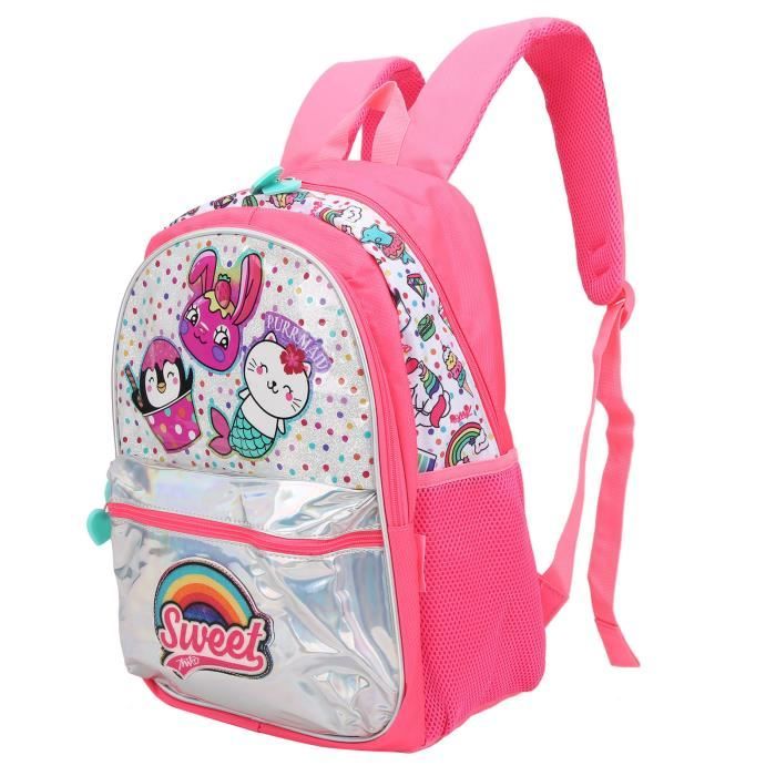 Sac à Dos Multifonction Motif Dessin Animé - 44x29x14 Cm, Compartiments Multiples, Idéal École, Voyage, Cadeau Enfant