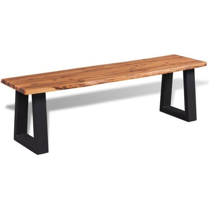 vidaXL Banc en bois dacacia massif 160 cm