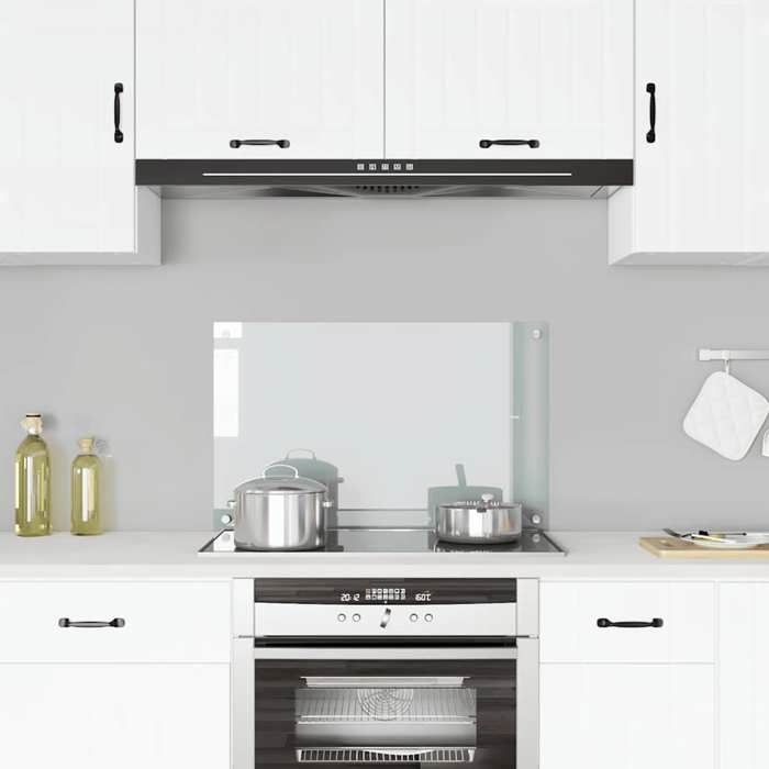 vidaXL Crédence de Cuisine Transparent 80x50 cm Verre Trempé Résistant à la Chaleur et aux Rayures Panneau Mural 249470