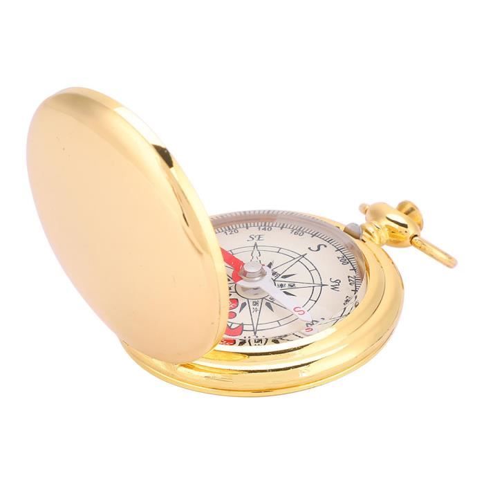 Boussole De Poche Laiton 3n – Boussole Portable Avec Anneau Porte-clés, Navigation Précise Pour Randonnée & Camping