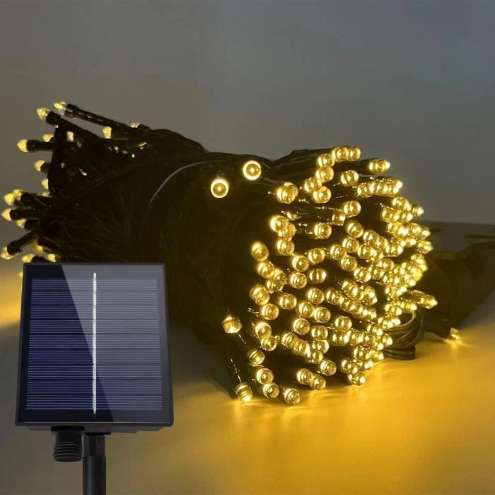Guirlande Lumineuse Extérieure Solaire, 20Ft 30 Led Guirlande De Boule De Cristal Lumières