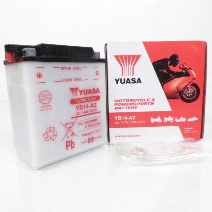 Batterie Yuasa pour Quad Hytrack 250 Hy 265 H 2004 à 2005 YB14-A2 / 12V 14Ah