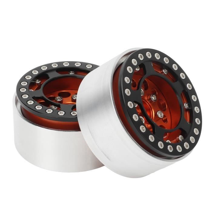 Ieron Jantes Roue 1.0 RC Beadlock Acier Estampé Marron - Pour TRX4M Axial SCX24 Gladiator Etc. 1/18