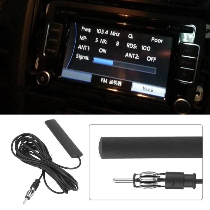 Antenne Radio Voiture Universelle - Réception AM/FM Stable, En Caoutchouc Souple, Avec Adaptateurs M4 M5 M6 Pour Tous Véhicules
