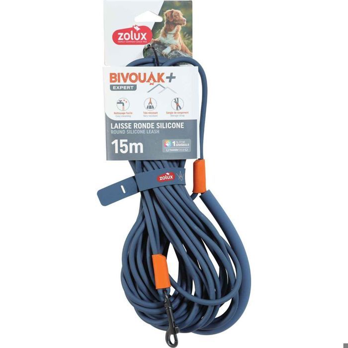 Longe - ZOLUX - Bivouak Expert - Silicone - Ø 6 mm - 15 m - Bleu