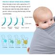 Écharpe de Portage,Écharpe Multifonctionnel pour les Nouveau-nés et Bébés,Echarpe de Portage Confortable pour Bébés Jusqu'à 15kg-1
