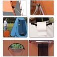 Portable Pop Up Shower Tente de confidentialité, amovible dressing pour toilettes extérieures Camping, 1.2 * 1.2 * 1.9 m Jaune-1