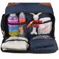 Baby on board-sac à langer -sac titou bleu denim - 2 compartiments 8 poches - sac repas - tapis à langer sac linge sale attaches-1