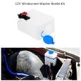 Kit Voiture Universel 12V Réservoir Lave-Glace Pare-Brise Pompe Nettoyage Outil-1