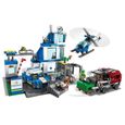 LEGO® City 60316 Le Commissariat de Police, Jouet Hélicoptère, Voiture de Police, Chien Figurine, Camion Poubelle Jouet-1