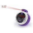 Radio-réveil METRONIC Pop Purple FM USB projection double alarme - Violet-1